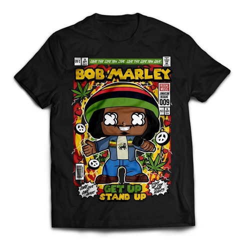 Playera Casual Cultura Pop Moda Bob Marley