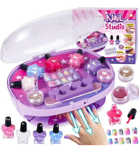 Juego De Esmaltes De Uñas Para Niñas Golray, Kit De Decoraci