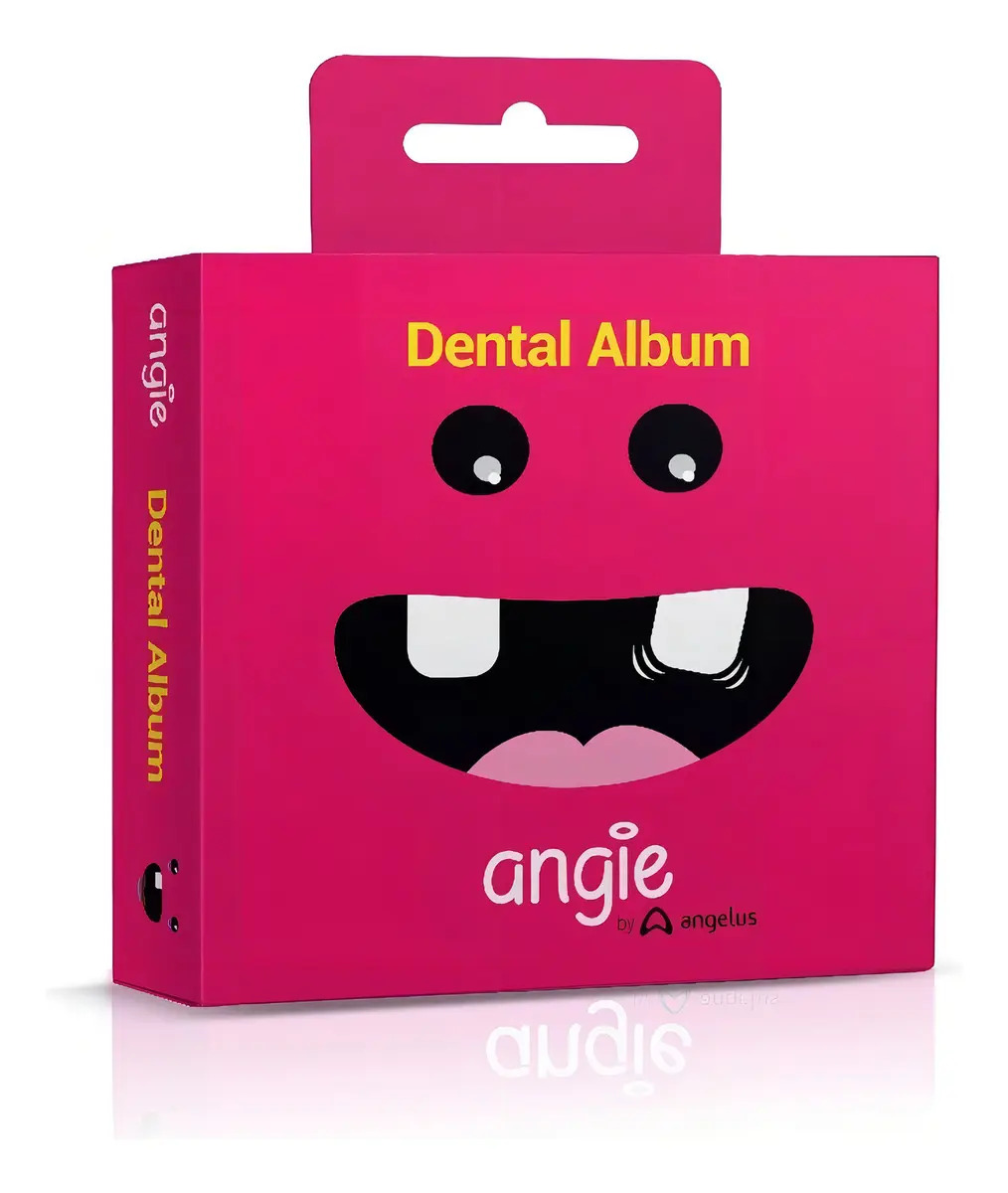 Album Dental Premium Porta Dente De Leite Angie Angelus Rosa