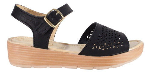 Huarache Dama Mujer Dama Plataforma Negro Playa Grecas