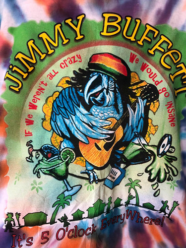 Playera Tie Dye Vintage Jimmy Buffett Llamativa 2004 Tour L (Usado)