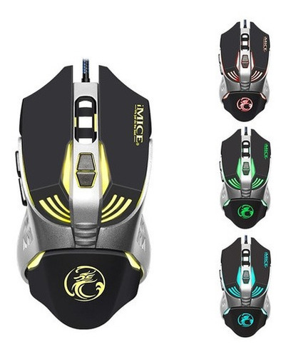 Mouse Gamer Imice V5 Rgb Multicolor 7 Botones 3200 Dpi