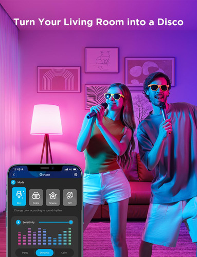 Bombilla Led Inteligente Govee Gu10 Mr16 Rgbww, Regulable, 4