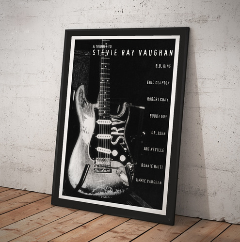 Cuadro Stevie Ray Vaughan Lamina Poster Tributo 50 X 70