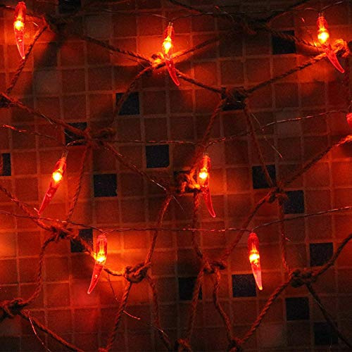 Series De Luces Led Forma De Chile Rojo Para Fiestas 2 Pack