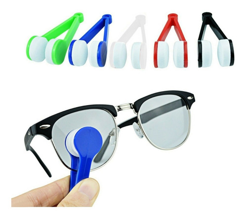 Imagen 1 de 8 de Pinza Limpiador Lentes Anteojos Gafas Microfibra X 5 Unid