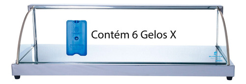 Vitrine Gelada Com 6 Gelo X Vidro Curvo