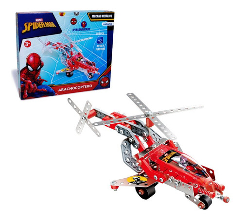 Helicoptero Mecano Metalico Armable Spiderman