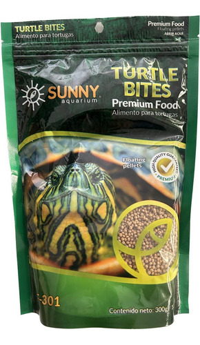 6 Pzs Alimento Para Tortugas Turtle Bites 300 G. Sunny