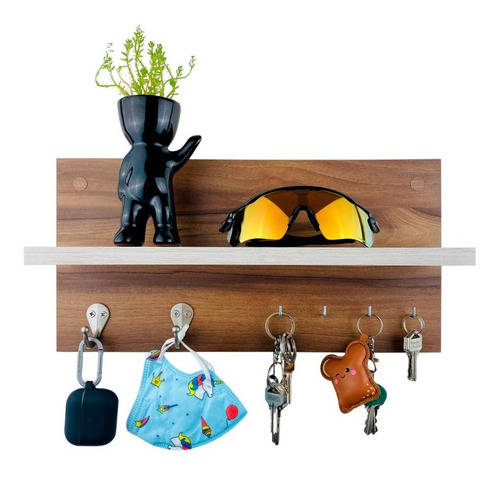 Portallaves Organizador De Pared Melamina Moderno Perchero Color Lombardia