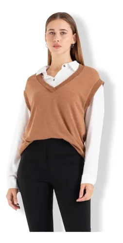 Chaleco Mujer Lana Vestir Invierno Ultima Tendencia