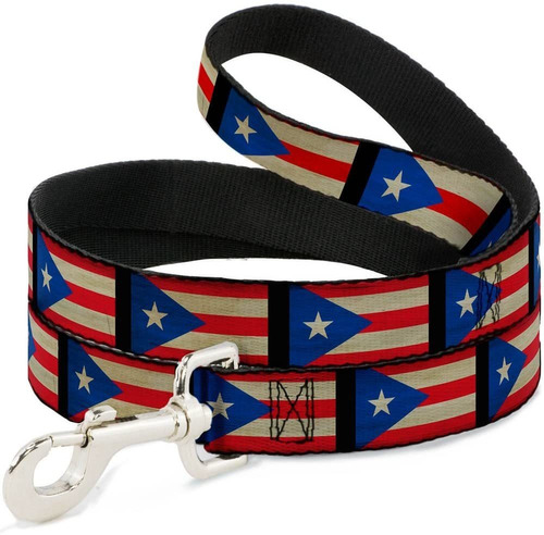 Correa Para Perro Con Hebilla De La Bandera De Puerto Rico D