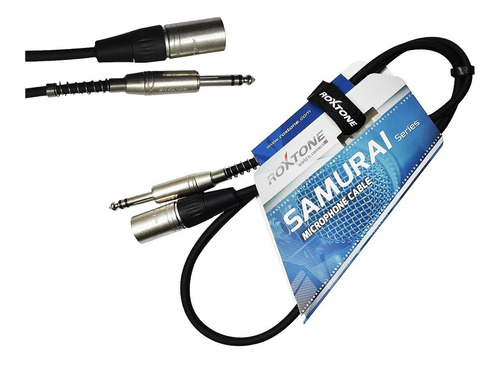 Imagen 3 de 3 de Cable Roxtone Plug St A Xlr Macho 1 Metro Smxj260l1