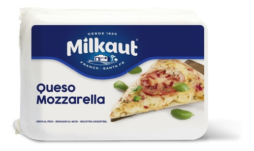 Queso Mozzarella Porción ( X 500 Grs.) Milkaut (sin Tacc)