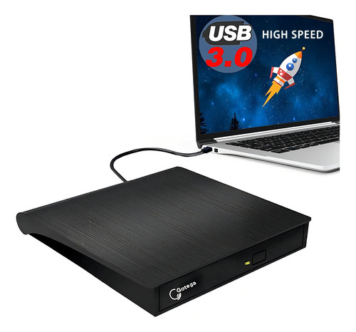 Unidad Dvd Externa Usb 3.0 Portátil Gotega Negro