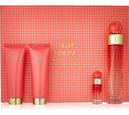 Set Perfume Perry Ellis 360 Coral Para Dama