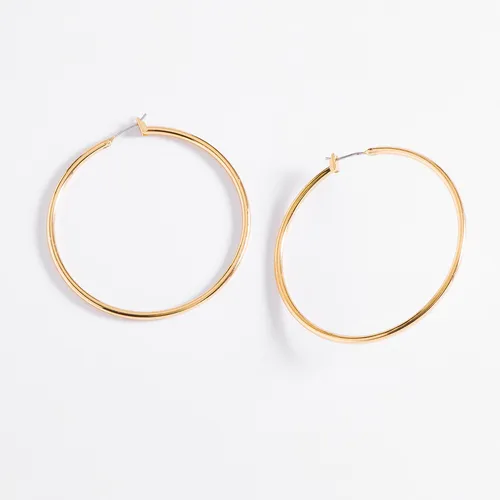 comprar Aretes De 4 Baños De Oro De 18 K Arracada Mediana Marca Nice