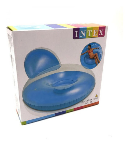  Colchoneta Inflable Pileta Agua Intex Pillow Black Lounge 