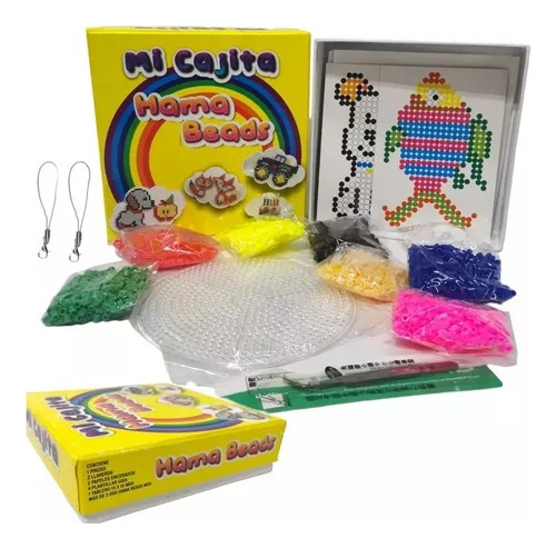 Mi Cajita Hama Beads Perler 2000und +4 Plantillas +2llaveros