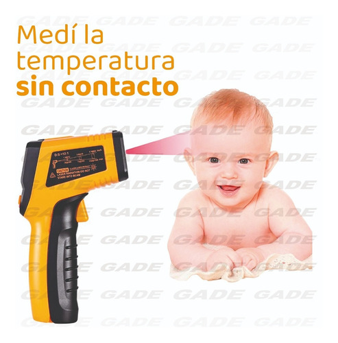 Imagen 3 de 7 de Termometro Pistola Infraroja Laser Para Medir Temperatura
