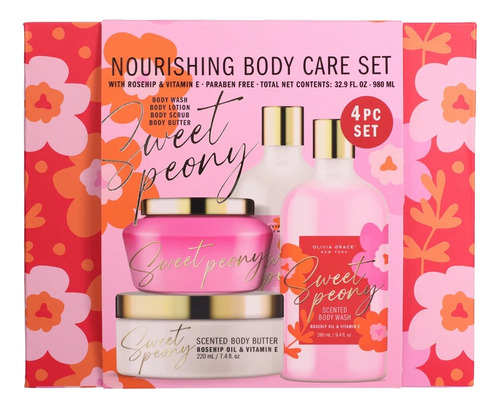 Set De Cuidado Corporal Nourishing Body Care Set Sweet Peony