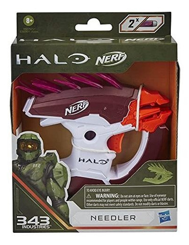 Nerf Microshots Halo Needler - Mini Lanzador De Dardos Y 2 D