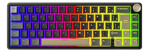 Teclado Mecanico Gamer Royal Kludge Rkr65 Rgb Abnt2 S/ Brown