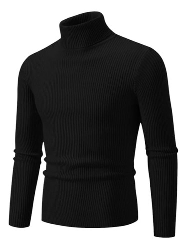 Chompa De Hilo, Cafarena Cuello Alto Para Hombre