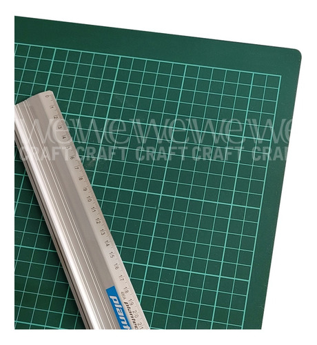 Tabla De Corte A2 60x45cm +regla Aluminio Protect 60 Cm