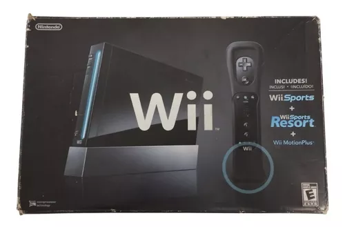 Nintendo Wii Preto na caixa, completo e desbloqueado - Funcionando