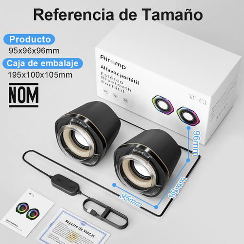 Bocinas Portable Multimedia Rgb Speaker Altavoz De Led