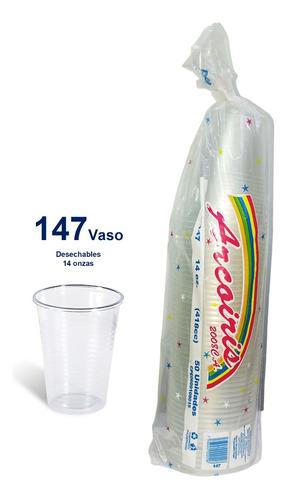 Vasos Desechables V-147 De 14 Onzas Paq 50-unid Precio 1 Paq