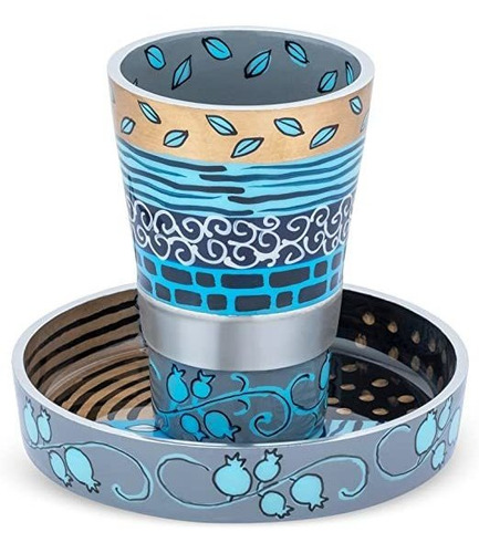 Copa Kidush Judaica Pintado A Mano