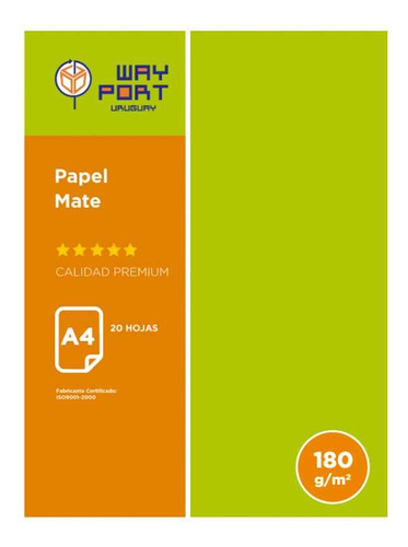 Papel Fotografico A4 Mate 180gr X20h Serviciopapelero