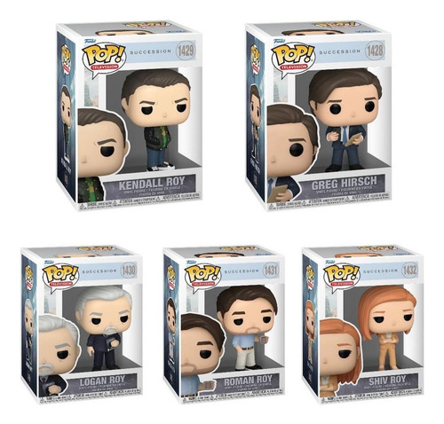 Funko Tv Hbo Succession 5 Pzas Logan Roy Kendall Greg Nuevo