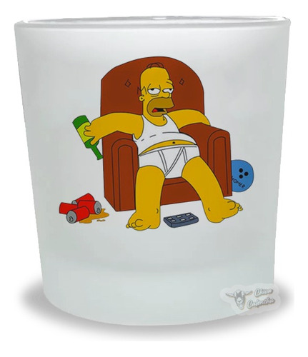 Vaso De Whisky Los Simpsons, Homero Flojera - En Caja