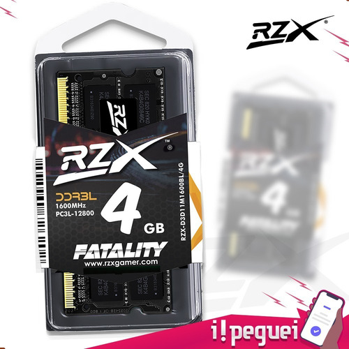 Imagem 3 de 7 de Memória Ram Fatality 4gb 1x4gb Rzx-d3d11m1600bl/4g