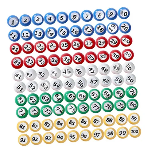 Bolas De Números Para Máquina De Lotería De 1 A 100
