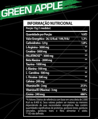 Imagem 2 de 7 de Prohibido - Pré Treino (360g) - 3vs Nutrition