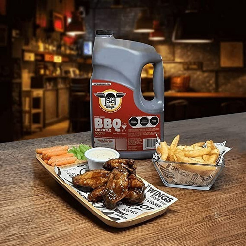Salsa Bbq Chipotle Mr Wings 4.1 Kg Alitas Carne Botanas