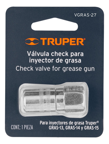 Válvula Check Para Inyectores De Grasa Truper