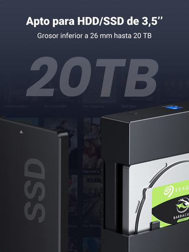 Ugreen Carcasa De Disco Duro Externo Para Discos Sata 2.5 Y