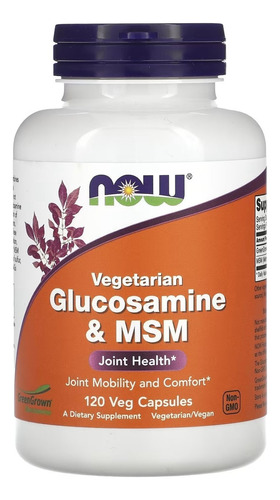 Glucosamina C/ Msm Now Foods - 120 Veg Caps Saude Das Juntas