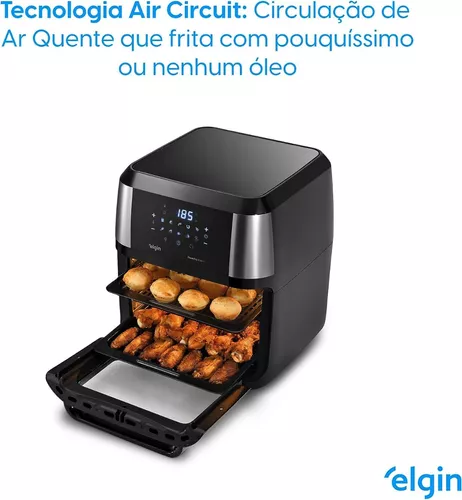 Fritadeira elétrica sem óleo Air Fryer 12L 1.800 Watts - Oven Fry