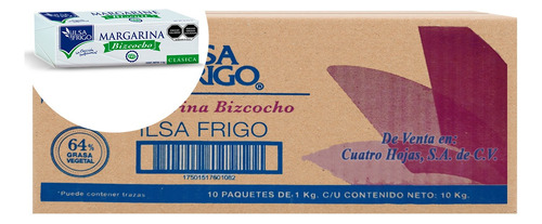 Margarina Ilsa Frigo Bizcocho Caja 10 Kg 