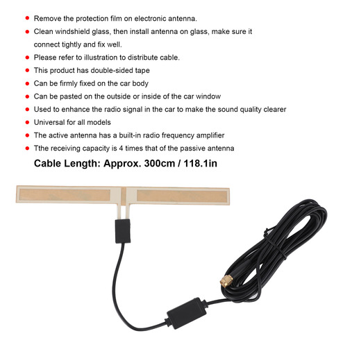 Antena Universal Para Coche Antena Receptora De Señal De Rad
