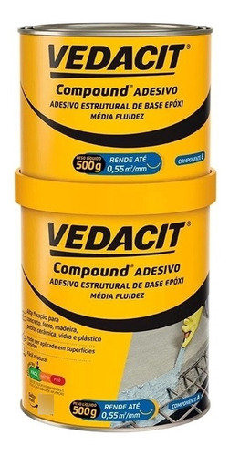 Adesivo Epoxi Compound (lata 1 Kg) - Vedacit