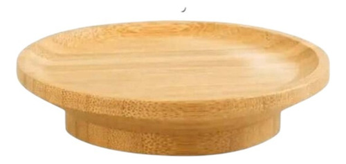 Tabla Tapa Redonda Copa Vino Bambu Aperitivos