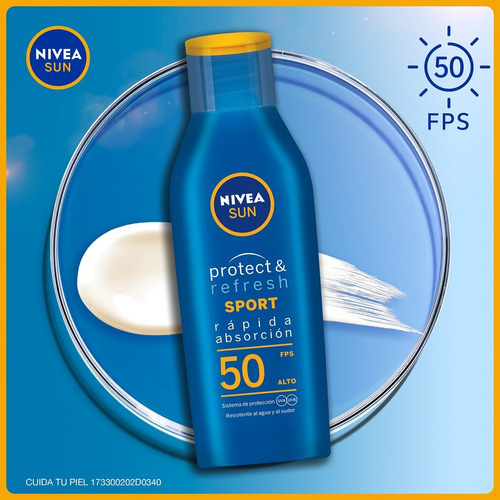 Imagen 4 de 7 de Protector Solar En Loción Nivea Sun Protect & Refresh Fps 50+, 200ml