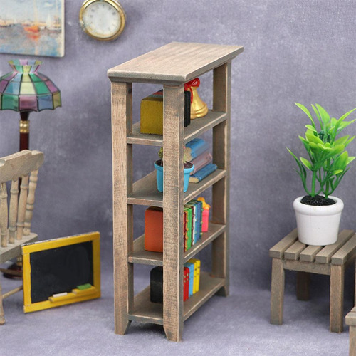 2 Estantería De Casa De Muñecas En Miniatura A Escala 1:12